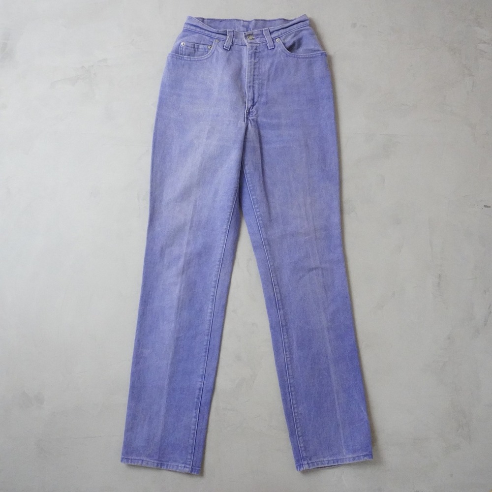 Vintage Levis 505 Jeans 26x34 Womens 90s Purple High Rise Straight Made in USA